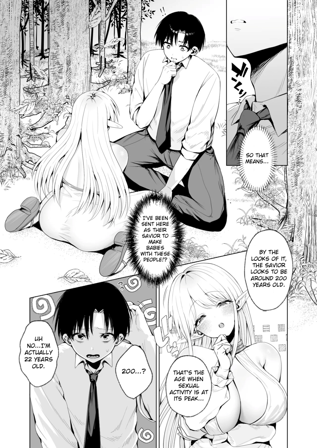 Hentai Manga Comic-Summoned to Another World as a Breeder (Savior), I Get Spoiled and Have Non-Stop Sex with my Elf Mommy-Read-11